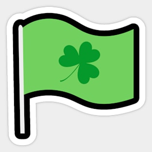 Irish Shamrock Flag Sticker